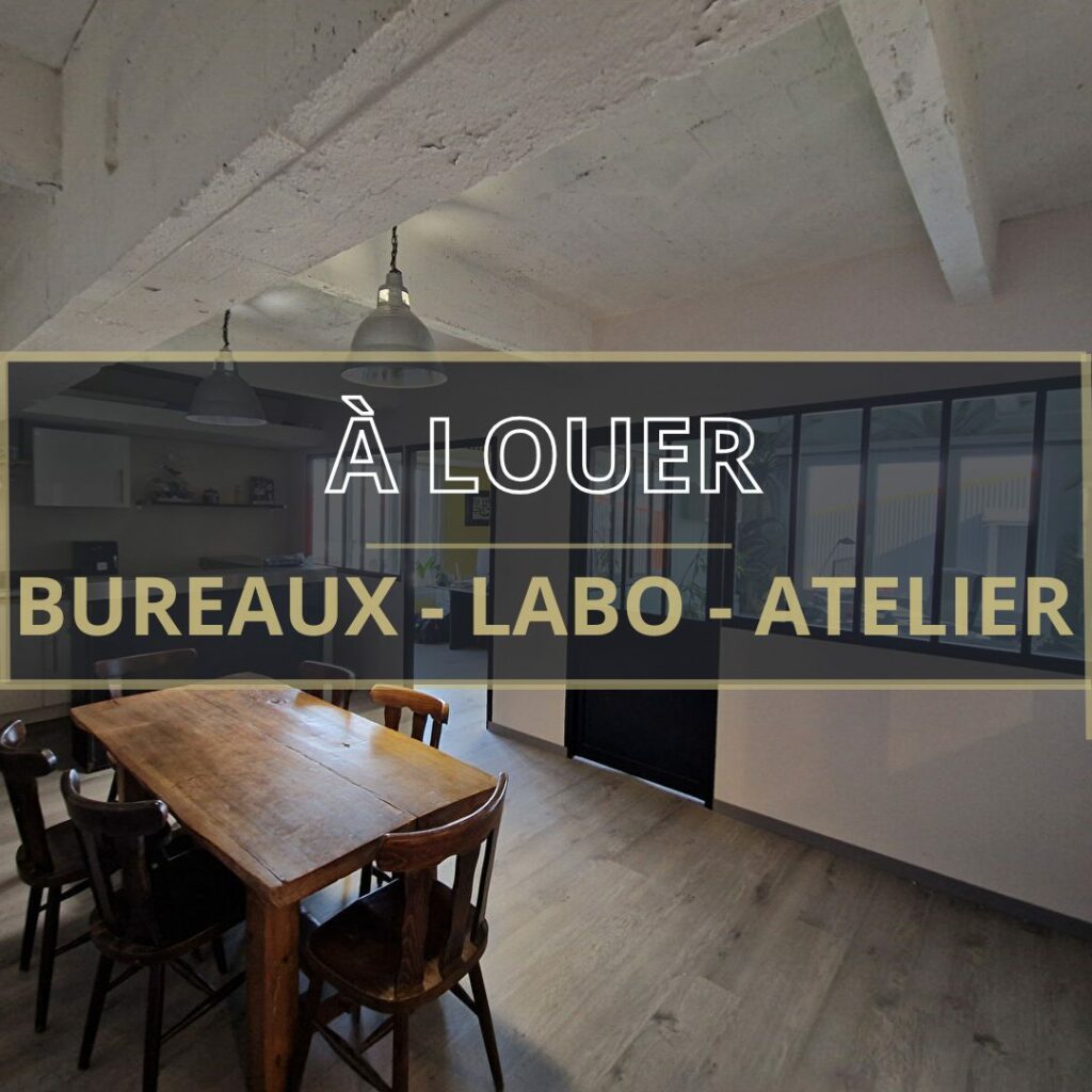 Est de Caen –  A LOUER – 480 m² de bureaux avec atelier