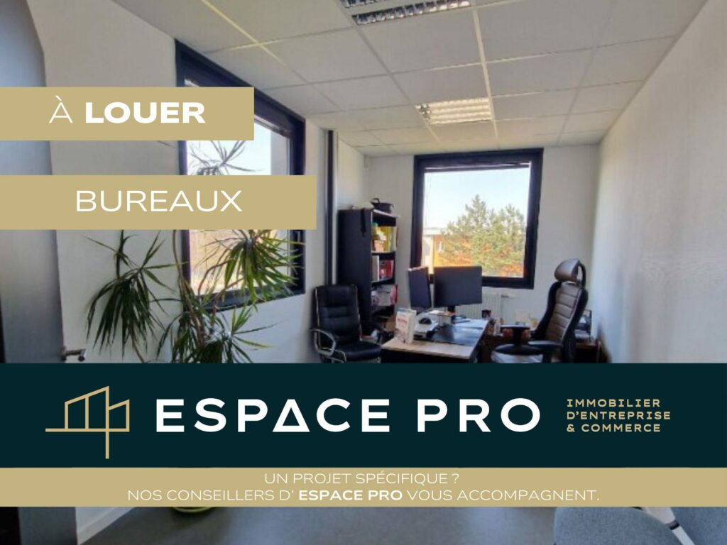 Est de Caen – A LOUER – 58 m² de Bureaux  + parking privé