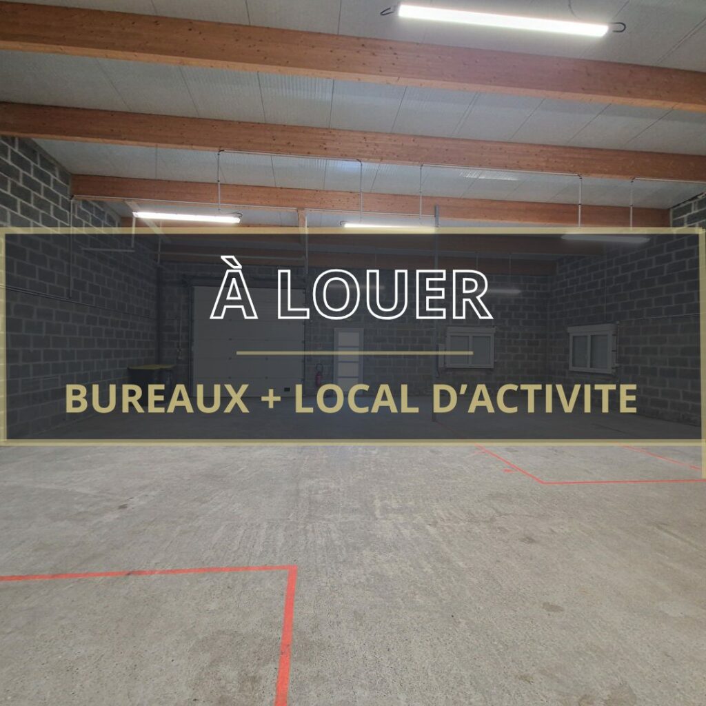 Sud de Caen – A LOUER – Environ 180 m² de dépôt + 80 m² de bureaux