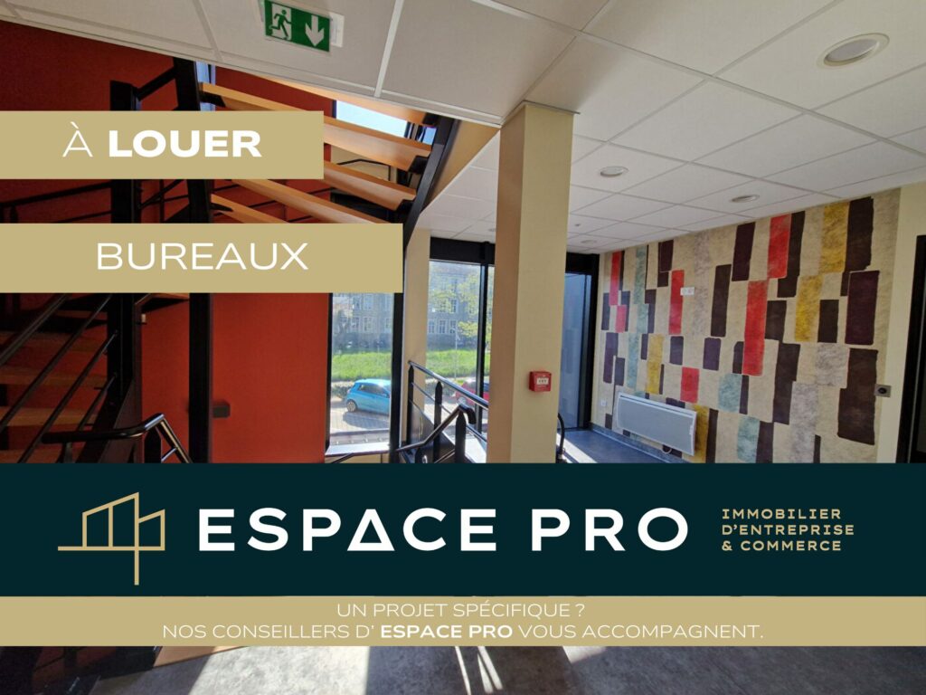 Ouest de Caen – A LOUER – Environ 115 m² de bureaux