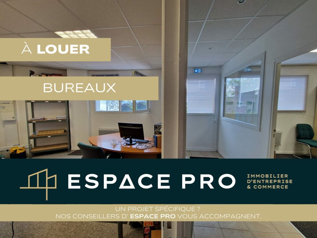 Ouest de Caen – A LOUER – rez-de-chaussée Environ 135 m² de bureaux