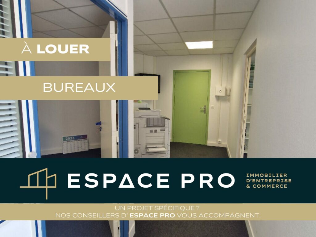 Nord de Caen – A LOUER -Bureaux aménagés d&rsquo;environ 74 m²