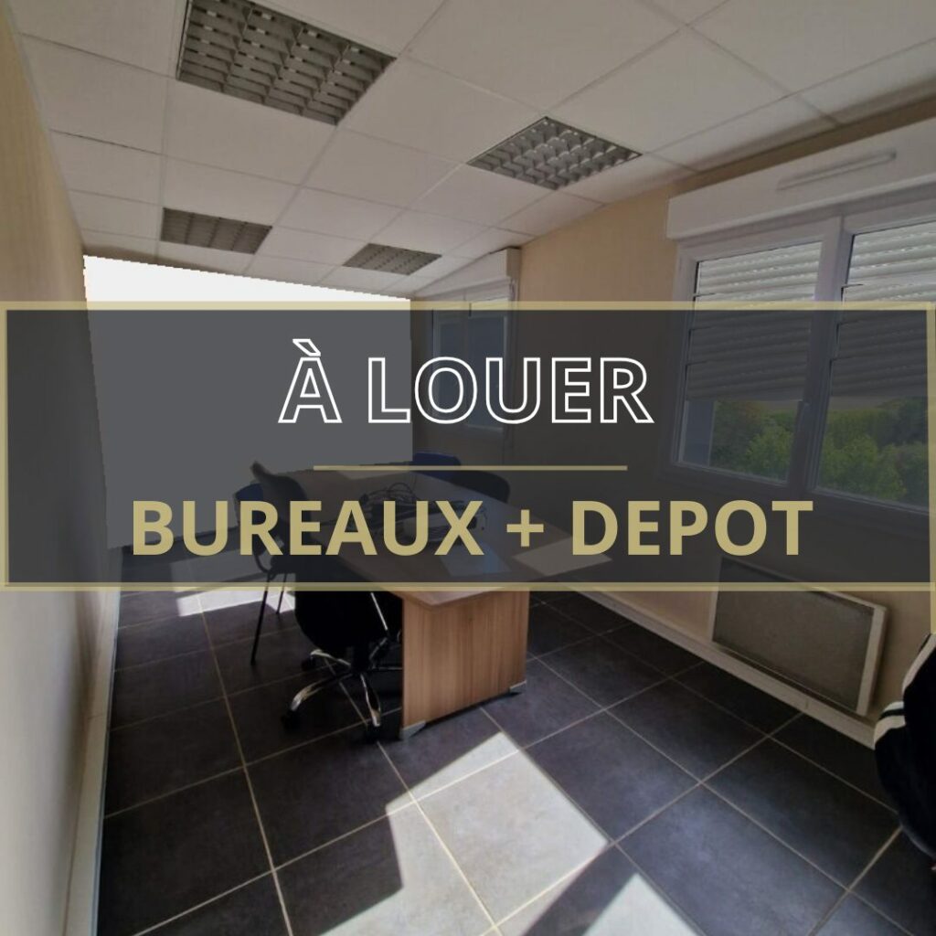 Sud de Caen – A LOUER – Bureaux avec dépôt environ 180 m²