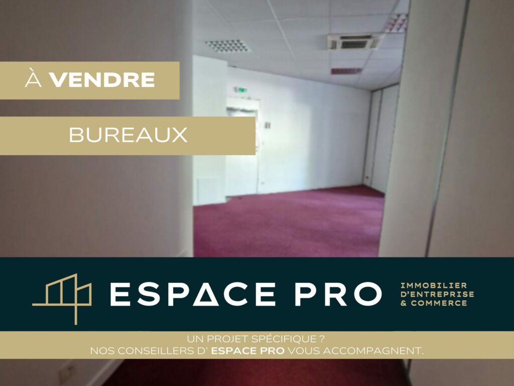 Nord de Caen – A VENDRE – 100 m² de bureaux en rez de chaussée + parkings privatifs