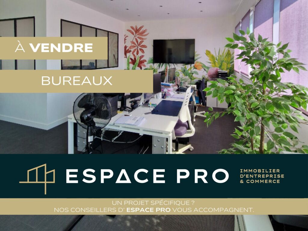 Nord de Caen – A VENDRE – Environ 65 m² de bureaux + 4 parkings