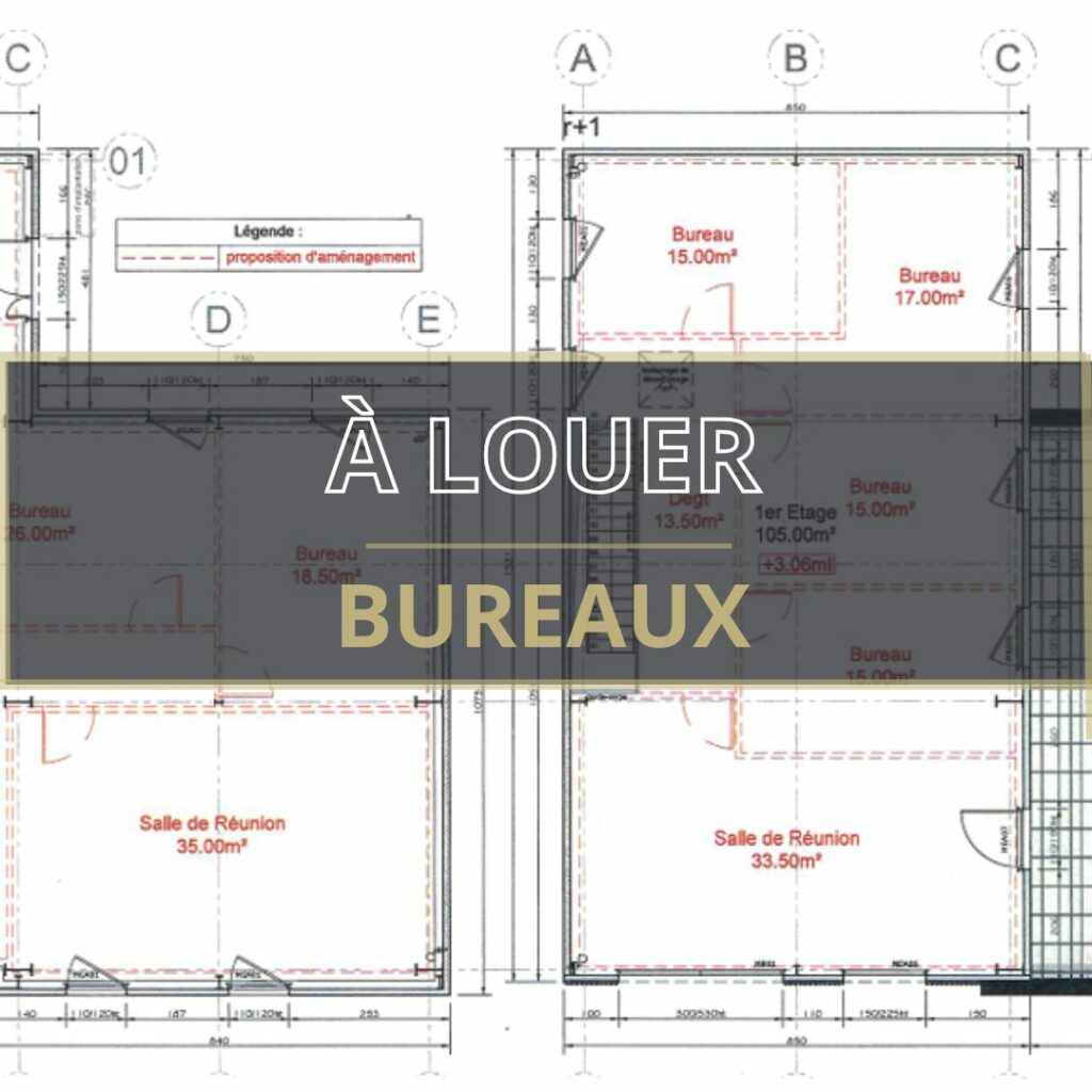 Sud de Caen – A LOUER – 280 m² de bureaux neufs sur 2 niveaux