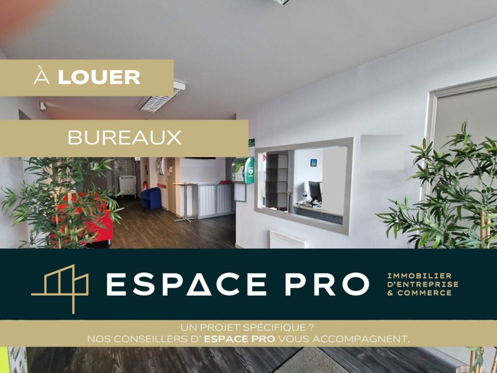 Sud Est de Caen – A LOUER – Environ 379 m² de bureaux