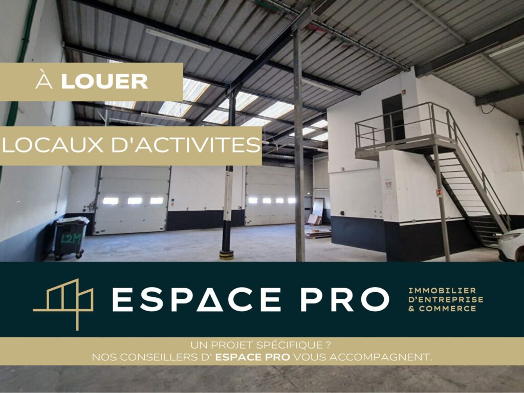 Est de Caen – A LOUER – Locaux d&rsquo;activités d&rsquo;environ 890 m²  + terrain extérieur
