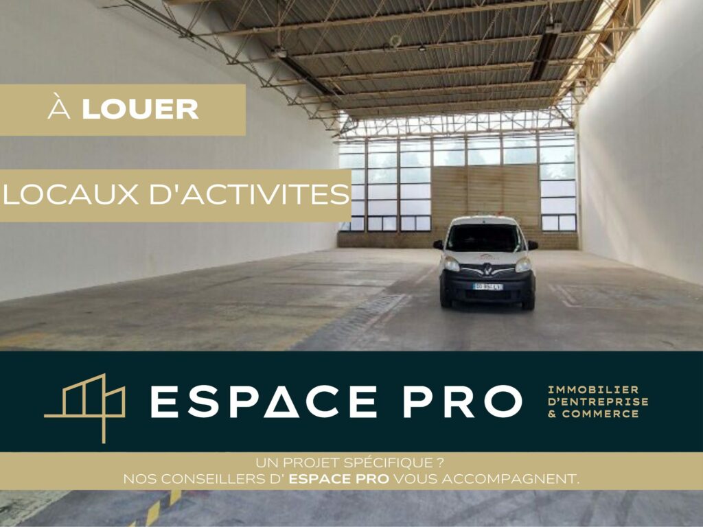 Est de Caen –  A LOUER – 500 m² de locaux d&rsquo;activités + 130 m² de bureaux