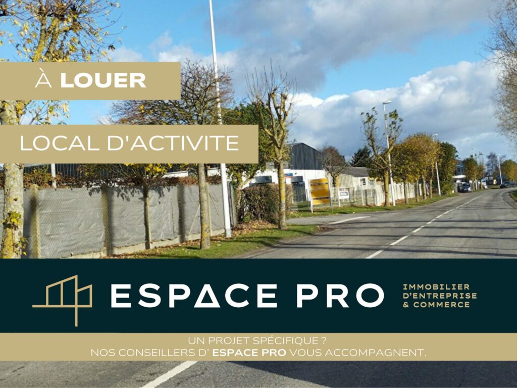 Ouest de Caen – A LOUER – Local d&rsquo;activités d&rsquo;environ 400 m² dont environ 50 m² de bureaux