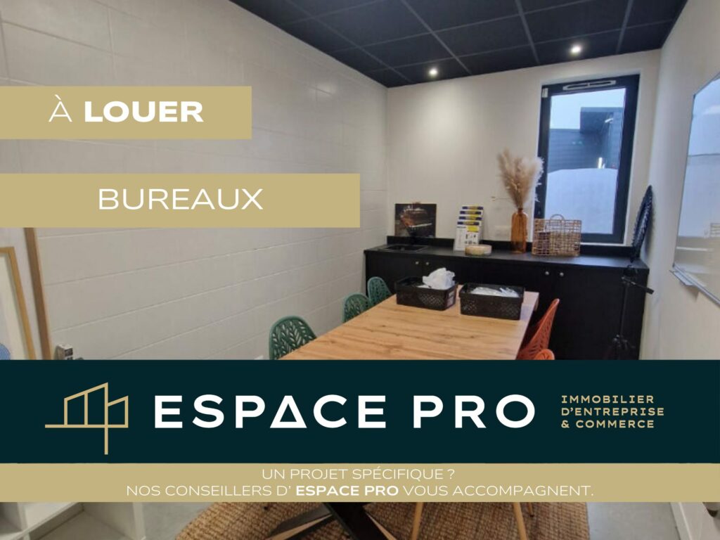 Sud de Caen –  A LOUER – environ 96 m² de bureaux / show-room