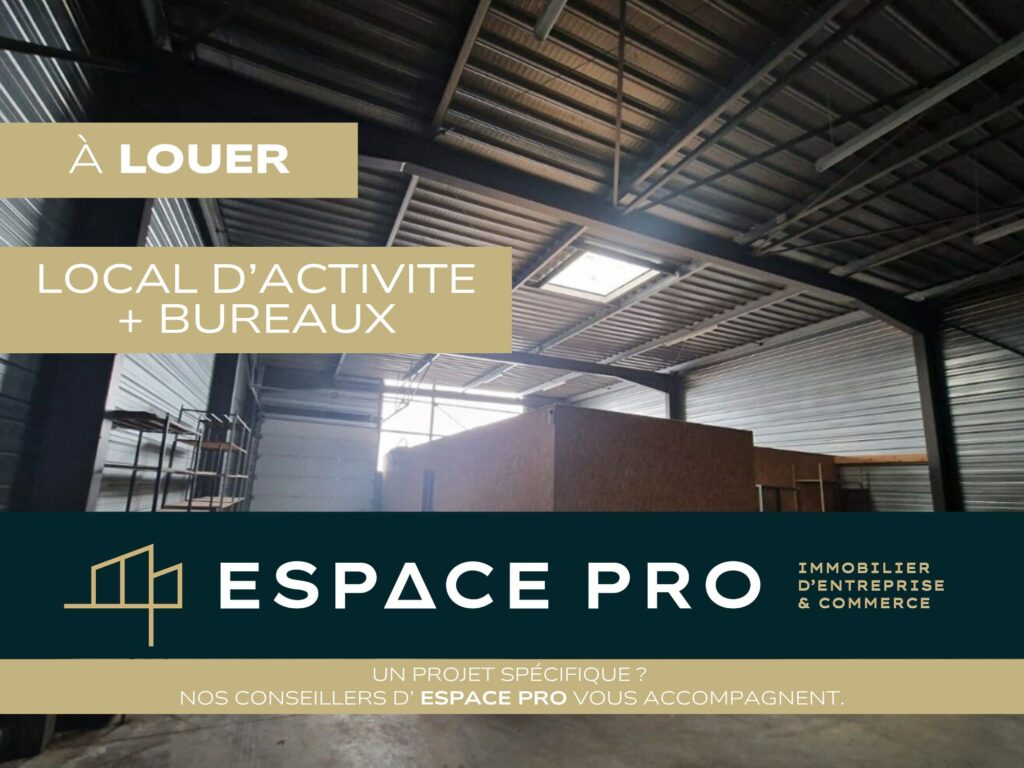 Sud de Caen – A LOUER – 270 m² de locaux d&rsquo;activités avec Bureaux