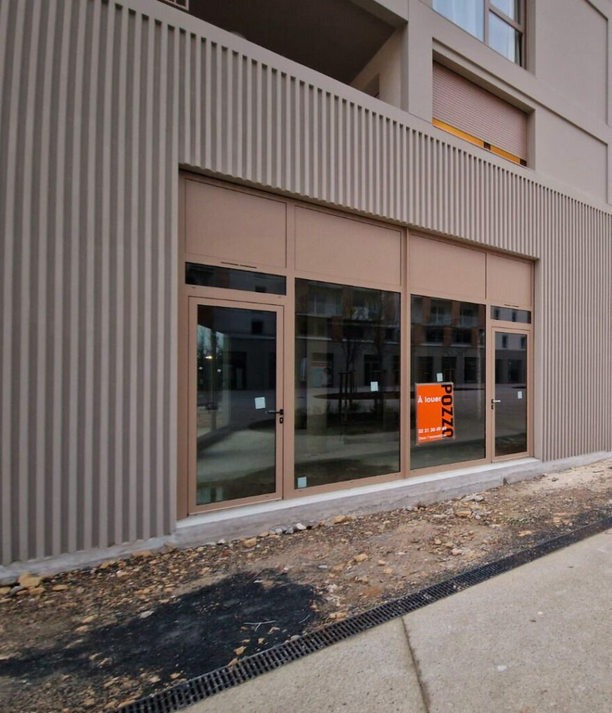 A louer Fleury Sur Orne – Local commercial neuf avec Réserve 158.10 m²