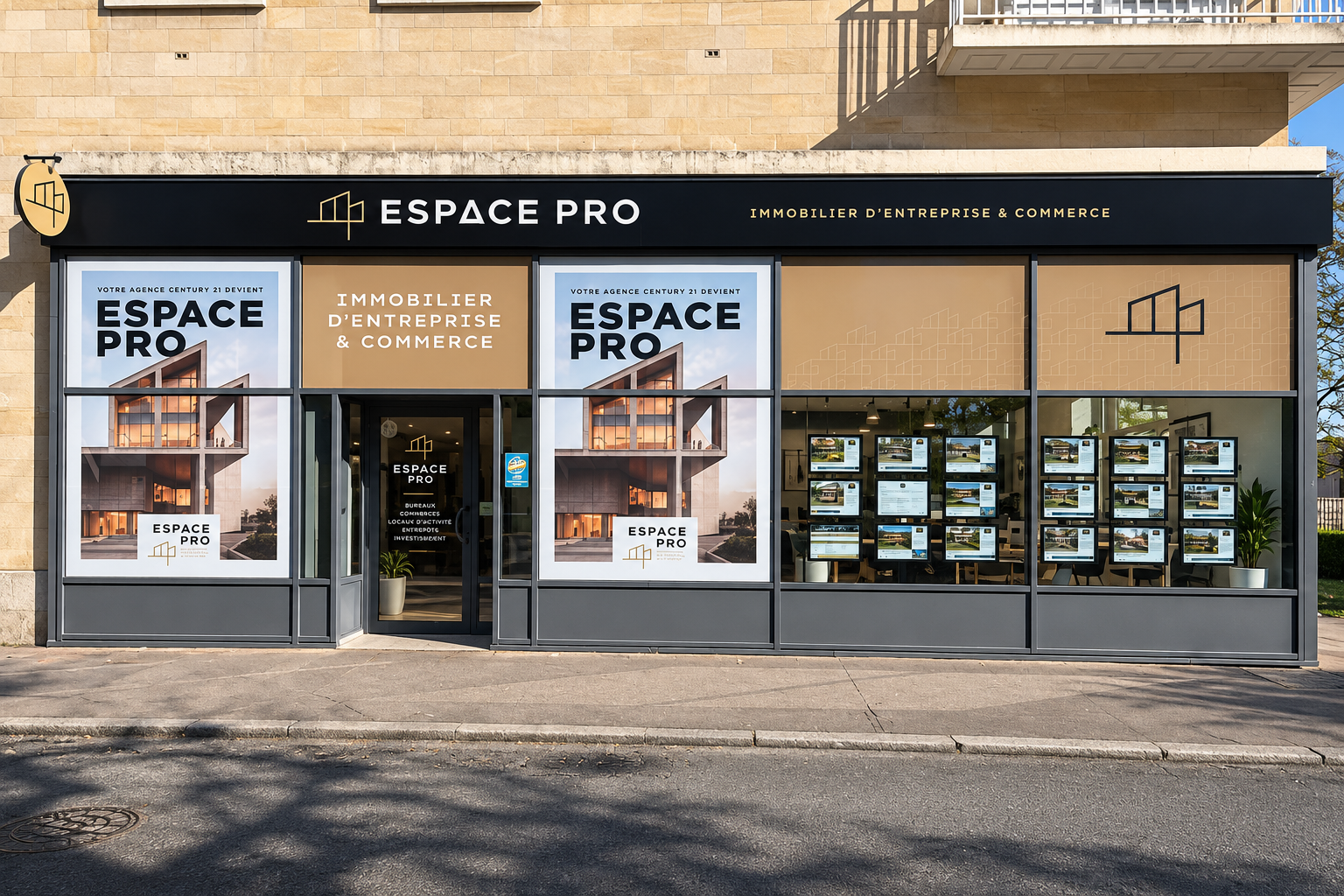 Façade de l'agence Espace Pro Immobilier à Caen