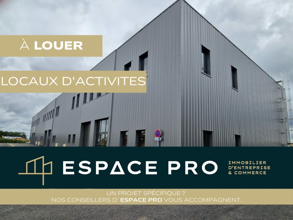 Ouest de Caen – A LOUER – Environ 1000 m² divisible de locaux d&rsquo;activités neufs divisibles à partir de 526 m²